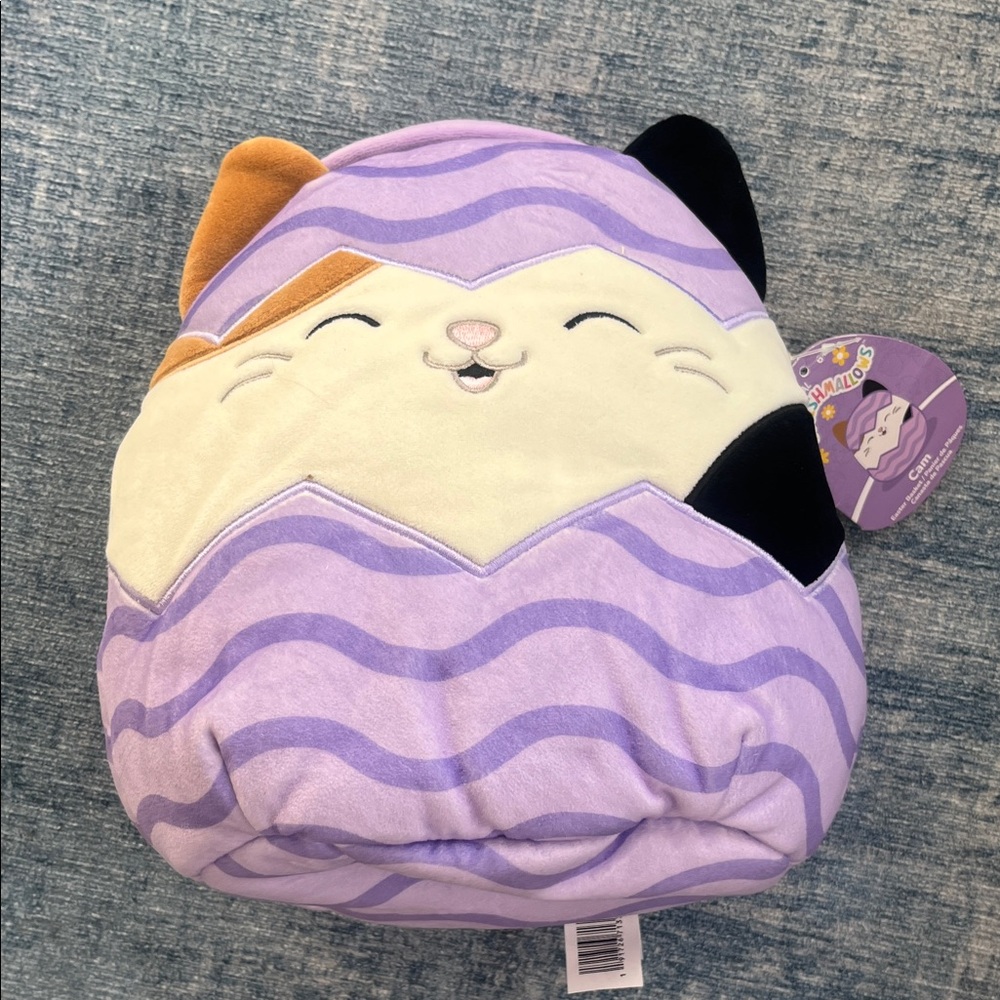 Squishmallows Purple Lavender Wave Cat Easter Basket